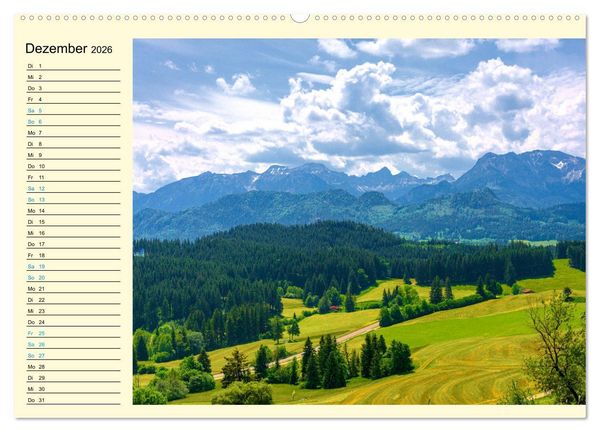 Produktbild: Bayern - Idylle zwischen Allg&auml;u und Bayerischen Alpen (Wandkalender 2026 DIN A2 quer), CALVENDO Monatskalender