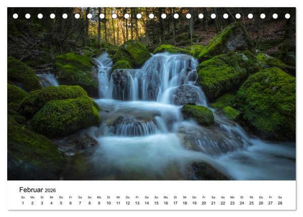 Produktbild: Wasserfallwelt Schweiz (Tischkalender 2026 DIN A5 quer), CALVENDO Monatskalender
