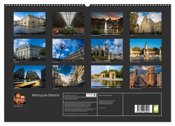 Produktbild: Metropole Madrid (hochwertiger Premium Wandkalender 2026 DIN A2 quer), Kunstdruck in Hochglanz