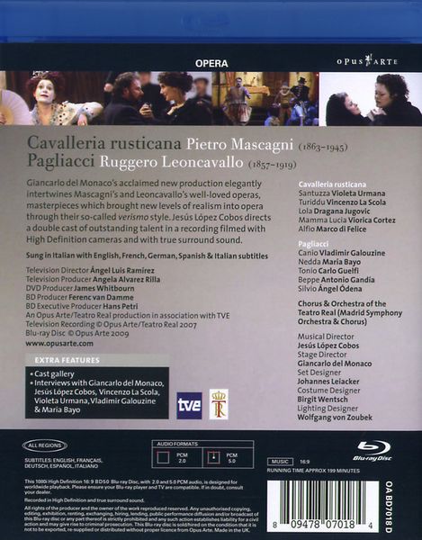 Produktbild: Mascagni/Leonvallo - Cavalleria rusticana/Pagliacci