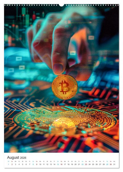 Produktbild: Bitcoin Welten (hochwertiger Premium Wandkalender 2026 DIN A2 hoch), Kunstdruck in Hochglanz