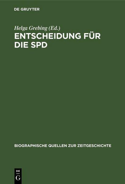 Produktbild: Entscheidung f&uuml;r die SPD