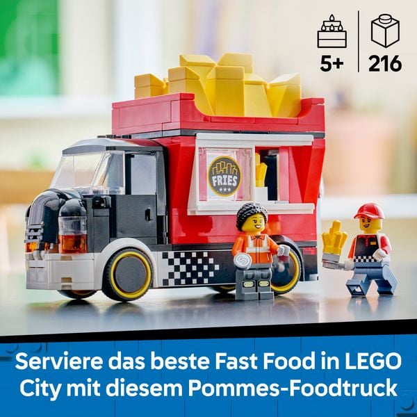 Produktbild: LEGO City 60488 Pommes-Truck, Spielzeug mit 2 Minifiguren f&uuml;r Kinder