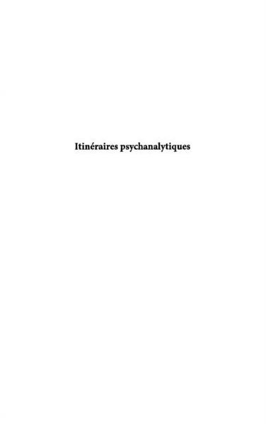 Produktbild: Itineraires psychanalytiques