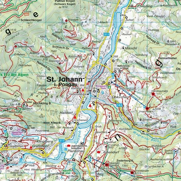 Produktbild: Gasteiner Tal, Wagrain, Raurisertal, Grossarltal 1 : 50 000. WK 191