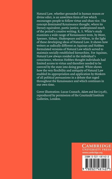 Produktbild: Natural Law in English Renaissance Literature
