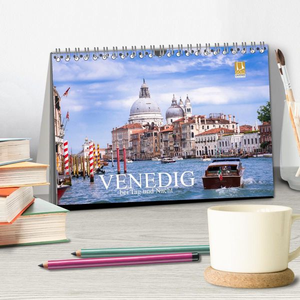 Produktbild: Venedig bei Tag und Nacht (Tischkalender 2026 DIN A5 quer), CALVENDO Monatskalender