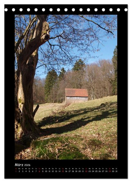Produktbild: Odenwald & Bergstra&szlig;e (Tischkalender 2026 DIN A5 hoch), CALVENDO Monatskalender