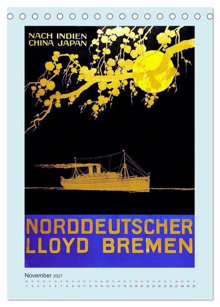 Produktbild: Von Bremen in die Welt - Reisen nach &Uuml;bersee zu Beginn des 20. Jahrhunderts (Tischkalender 2027 DIN A5 hoch), CALVENDO Monatskalender