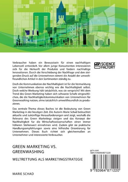 Produktbild: Green Marketing vs. Greenwashing. Weltrettung als Marketingstrategie