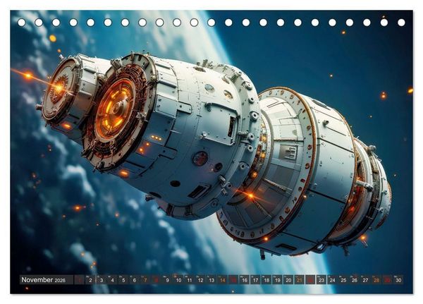 Produktbild: Generationsraumschiffe (Tischkalender 2026 DIN A5 quer), CALVENDO Monatskalender