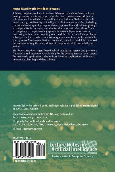 Produktbild: Agent-Based Hybrid Intelligent Systems