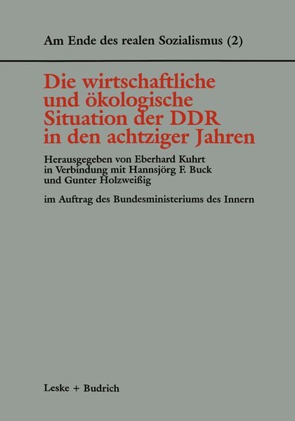 Produktbild: Die wirtschaftliche und &ouml;kologische Situation der DDR in den 80er Jahren