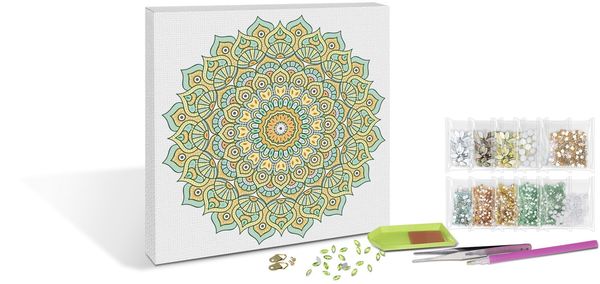 Produktbild: Diamond Painting "Diamantane Mandala Set 7", mit / orange / gelb