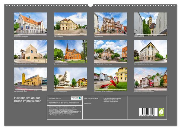 Produktbild: Heidenheim an der Brenz Impressionen (Wandkalender 2026 DIN A2 quer), CALVENDO Monatskalender