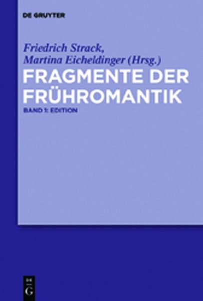 Produktbild: Fragmente der Fr&uuml;hromantik