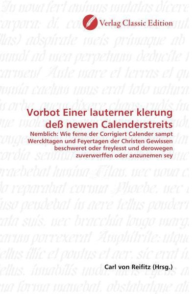 Produktbild: Vorbot Einer lauterner klerung de&szlig; newen Calenderstreits
