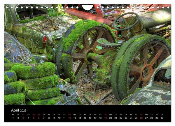 Produktbild: ROSTLAUBEN Die sch&ouml;nsten Autowracks (Wandkalender 2026 DIN A4 quer), CALVENDO Monatskalender