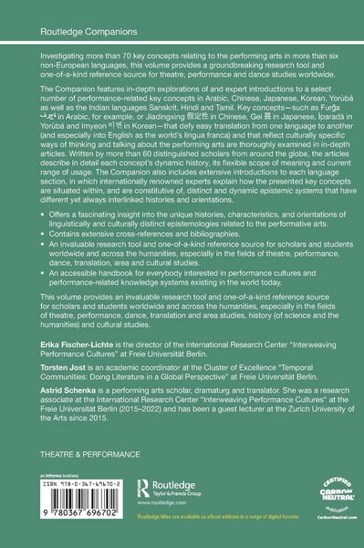 Produktbild: The Routledge Companion to Performance-Related Concepts in Non-European Languages