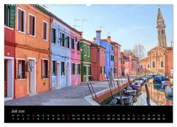 Produktbild: Die bunten H&auml;user von Burano (Wandkalender 2026 DIN A2 quer), CALVENDO Monatskalender