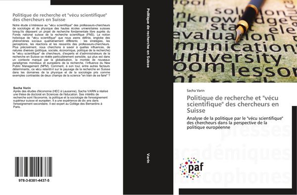 Produktbild: Politique de recherche et "v&eacute;cu scientifique" des chercheurs en Suisse