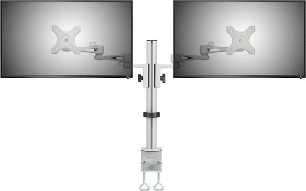 Produktbild: SpeaKa Professional Monitor-Tischhalterung SP-5986112 2 Display(s) 33,0cm (13\") - 68,6cm (27\") Grau H&ouml;henverstellbar, Neigbar