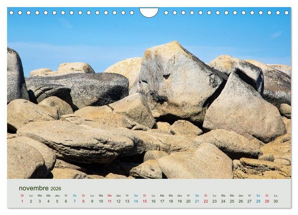 Produktbild: T&ecirc;tes de pierre sur les c&ocirc;tes de Bretagne (Calendrier mural 2026 DIN A4 vertical), CALVENDO calendrier mensuel