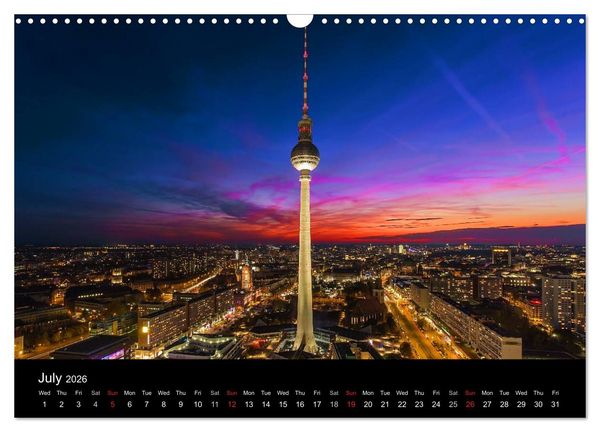 Produktbild: Sunsets of Berlin (Wall Calendar 2026 DIN A3 landscape), CALVENDO 12 Month Wall Calendar