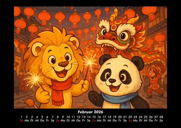 Produktbild: Buschi und Pippin - Abenteuer in Asien 2026 Fotokalender DIN A3
