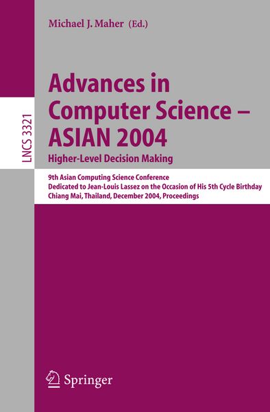 Produktbild: Advances in Computer Science - ASIAN 2004, Higher Level Decision Making