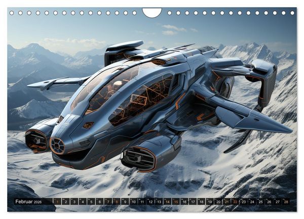 Produktbild: Futuristische Flieger (Wandkalender 2026 DIN A4 quer), CALVENDO Monatskalender