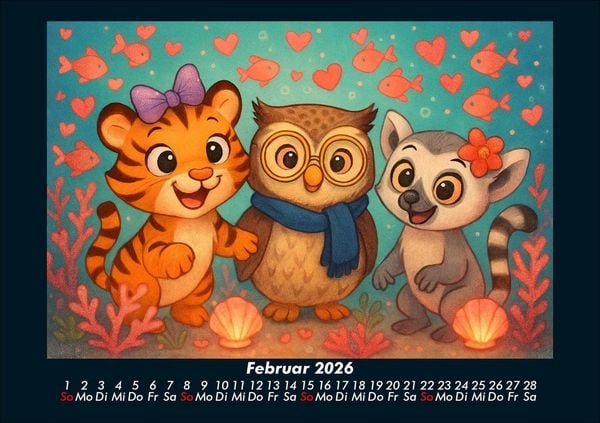 Produktbild: Tina, Ollie & Lulu - Unterwasserwelten 2026 Fotokalender DIN A5
