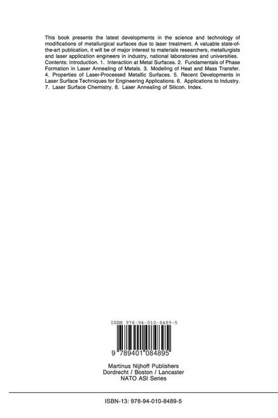 Produktbild: Laser Surface Treatment of Metals