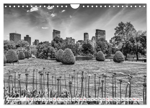 Produktbild: BOSTON Monochrome Stadtansichten (Wandkalender 2026 DIN A4 quer), CALVENDO Monatskalender