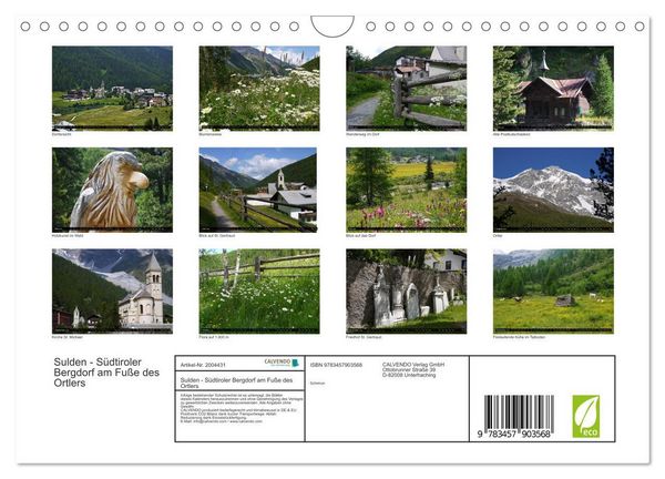 Produktbild: Sulden - S&uuml;dtiroler Bergdorf am Fu&szlig;e des Ortlers (Wandkalender 2026 DIN A4 quer), CALVENDO Monatskalender