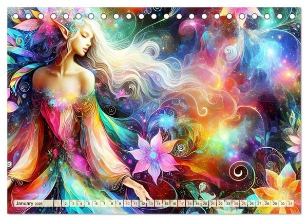 Produktbild: The flower elves Enchanting harmony (Desk Calendar 2026 DIN A5 landscape), CALVENDO 12 Month DeskCalendar