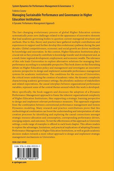 Produktbild: Managing Sustainable Performance and Governance in Higher Education Institutions