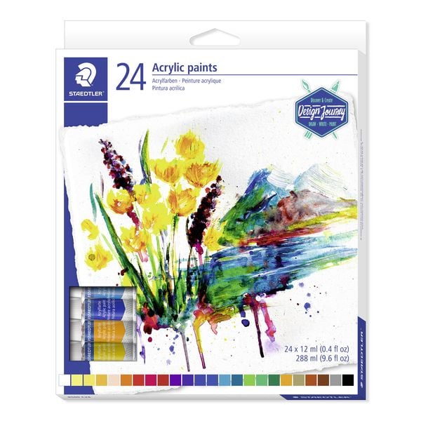 Produktbild: STAEDTLER Acrylfarbe Kartonetui mit 24 x 12ml Acrylfarben 8500 C24