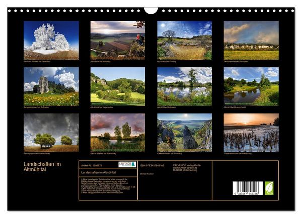 Produktbild: Landschaften im Altm&uuml;hltal (Wandkalender 2026 DIN A3 quer), CALVENDO Monatskalender