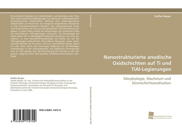 Produktbild: Nanostrukturierte anodische Oxidschichten auf Ti und TiAl-Legierungen