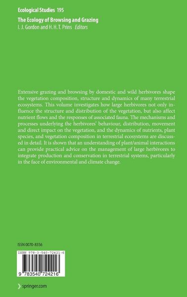 Produktbild: The Ecology of Browsing and Grazing