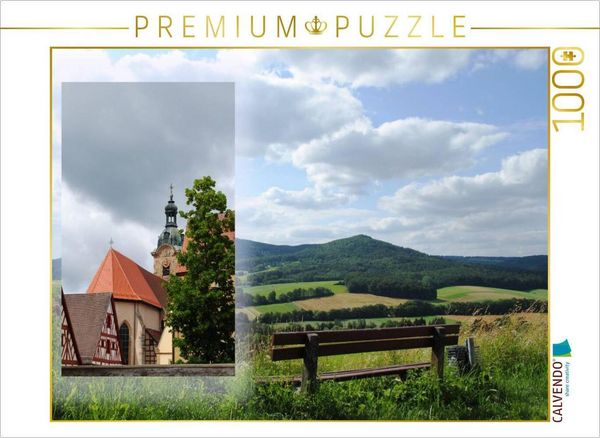 Produktbild: CALVENDO Puzzle Hersbruck, Stadtkirche und Blick &uuml;ber's Land | 1000 Teile Lege-Gr&ouml;&szlig;e 64x48cm Foto-Puzzle f&uuml;r gl&uuml;ckliche Stunden