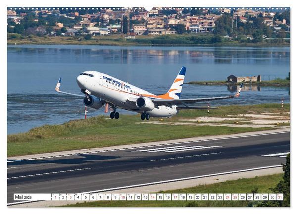 Produktbild: Flugzeuge auf Korfu (Wandkalender 2026 DIN A2 quer), CALVENDO Monatskalender