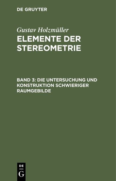 Produktbild: Die Untersuchung und Konstruktion schwieriger Raumgebilde