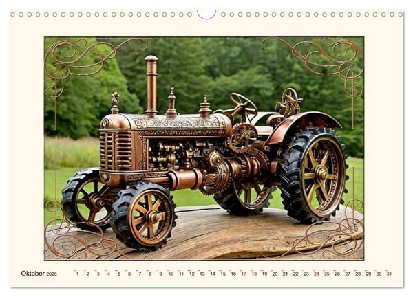 Produktbild: Steampunk Traktoren (Wandkalender 2026 DIN A3 quer), CALVENDO Monatskalender