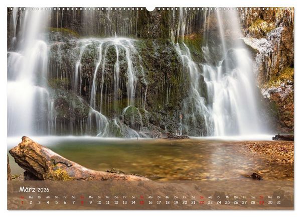 Produktbild: Faszinierende Naturschauspiele - imposante Klamm und Wasserfall Fotografie (hochwertiger Premium Wandkalender 2026 DIN A2 quer), Kunstdruck in Hochglanz