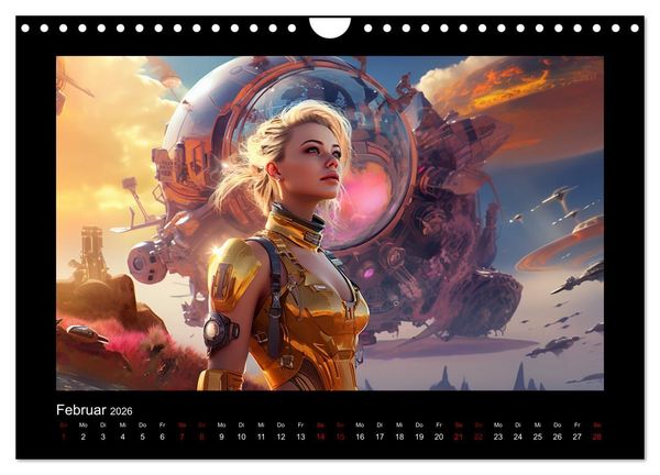 Produktbild: Amazonen im All (Wandkalender 2026 DIN A4 quer), CALVENDO Monatskalender