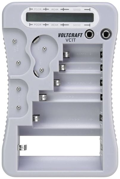 Produktbild: VOLTCRAFT Batterietester VC1T Messbereich (Batterietester) 1,5 V, 3 V, 6 V, 9 V Batterie VC-12613270