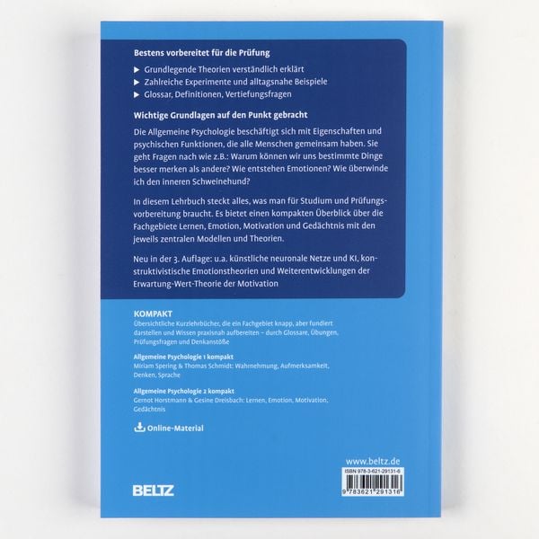 Produktbild: Allgemeine Psychologie 2 kompakt