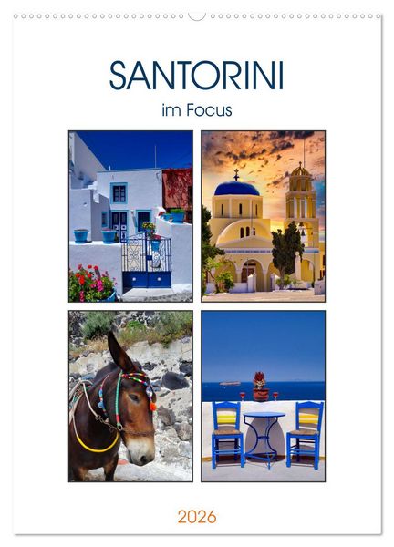 Produktbild: Santorini im Focus (Wandkalender 2026 DIN A2 hoch), CALVENDO Monatskalender